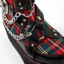 YOSUKE USA Platform Buckle High Top Shoes