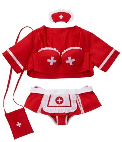 YUMMY MART Bolero Nurse Strapless Lingerie Set