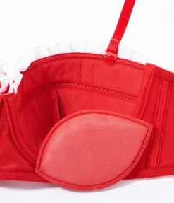 YUMMY MART Bolero Nurse Strapless Lingerie Set