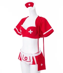 YUMMY MART Bolero Nurse Strapless Lingerie Set