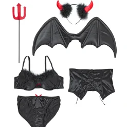 YUMMY MART Devil Lingerie Set