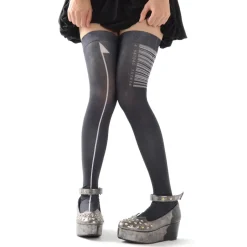 Zettairyoiki Barcode Thigh-High Tights