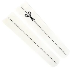 Zettairyoiki Cut Along the Line Knee-High Tights (White)