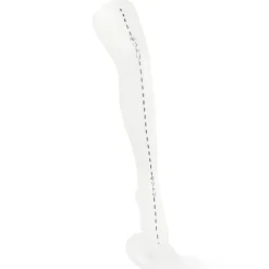 Zettairyoiki Cut Along the Line Knee-High Tights (White)