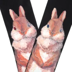 Zettairyoiki Double Rabbit Knee-High Tights (Black)