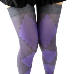 Zettairyoiki Patched-Up Thigh-High Tights