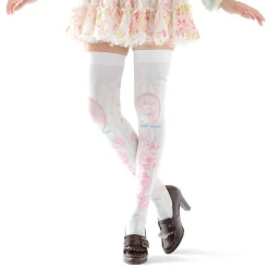 Zettairyoiki Sakura Bunny Blue Thigh-High Tights
