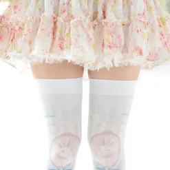 Zettairyoiki Sakura Bunny Blue Thigh-High Tights