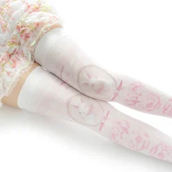 Zettairyoiki Sakura Bunny Pink Thigh-High Tights
